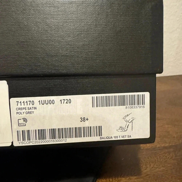 YSL YVES SAINT LAURENT NIB Nuit 105 Crepe Satin Sandals Heels Stilettos 38.5 - Picture 14 of 14